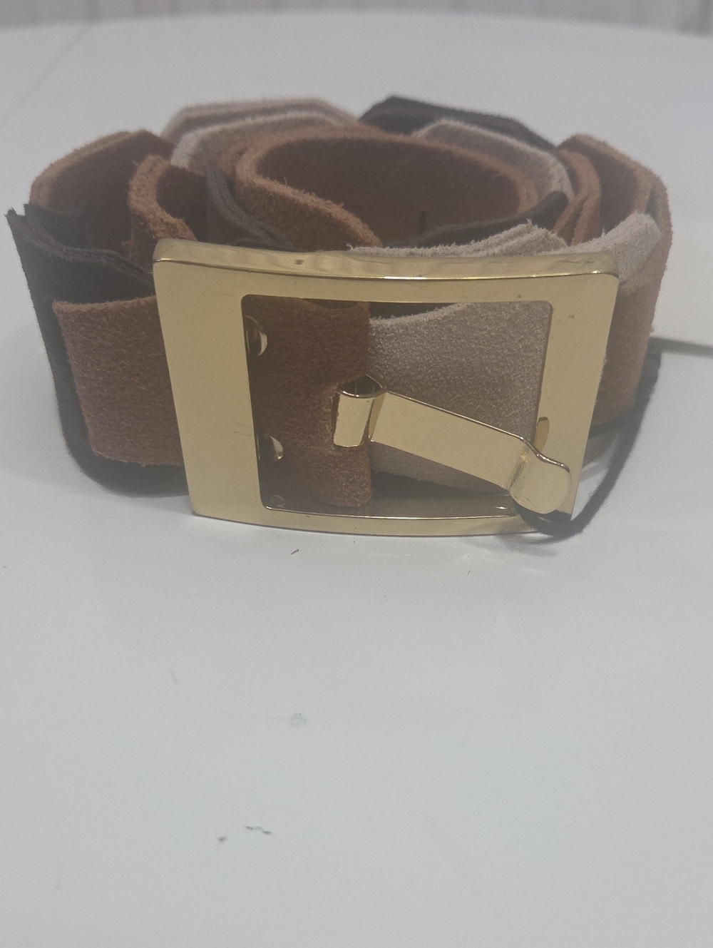 Lovestrength linked Leather  belt   bohemian Belt Small